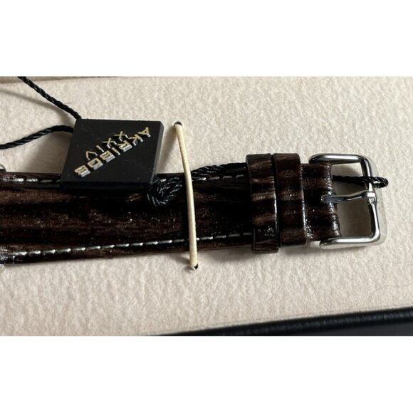 Akribos XXIV Men’s Retro Black Dial Watch w/ Date Window Leather Strap AK715SSB - Picture 8 of 16